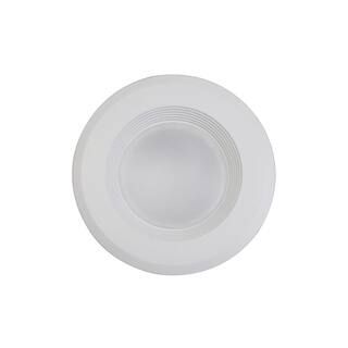 5-6 in. White Integrated LED Recessed Ceiling Light Retrofit Remodel Kit with Antibacterial Disin... | The Home Depot