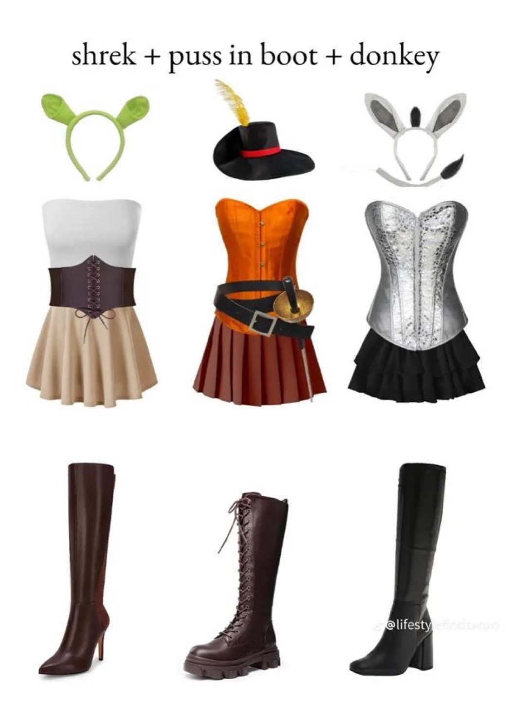 Three person Halloween costume for girls 

Group Halloween costume for girls, shrek costume for girls, cute girl Halloween costumes, shrek donkey and puss in boots costume, Disney costumes Halloween, corset costumes for Halloween, triplet costume, costumes with boots

#LTKstyletip #LTKautumn