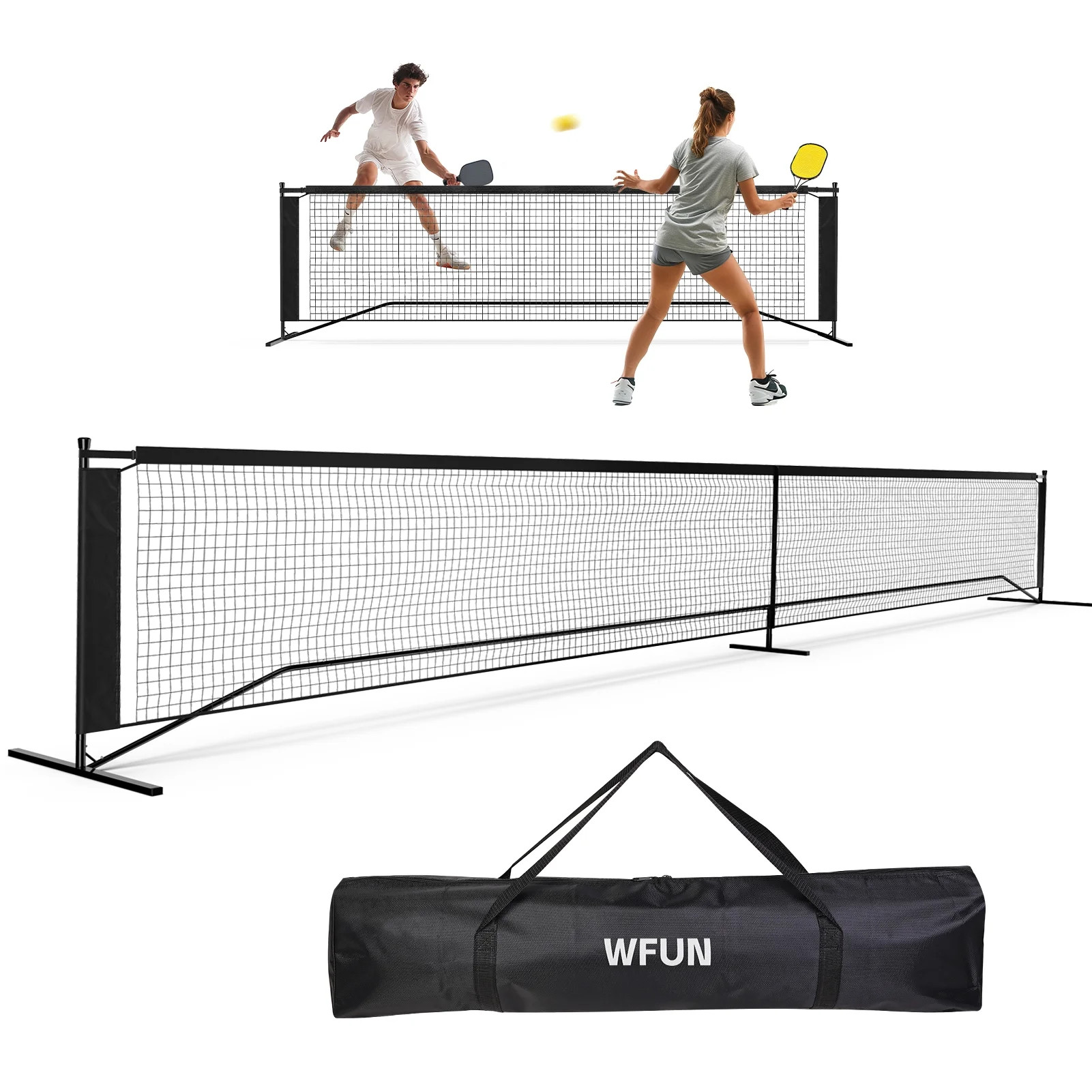 WFUN 22FT 2-in-1 Pickleball Net Set Portable Outdoor with Carry Bag for Backyard & Driveways | Walmart (US)