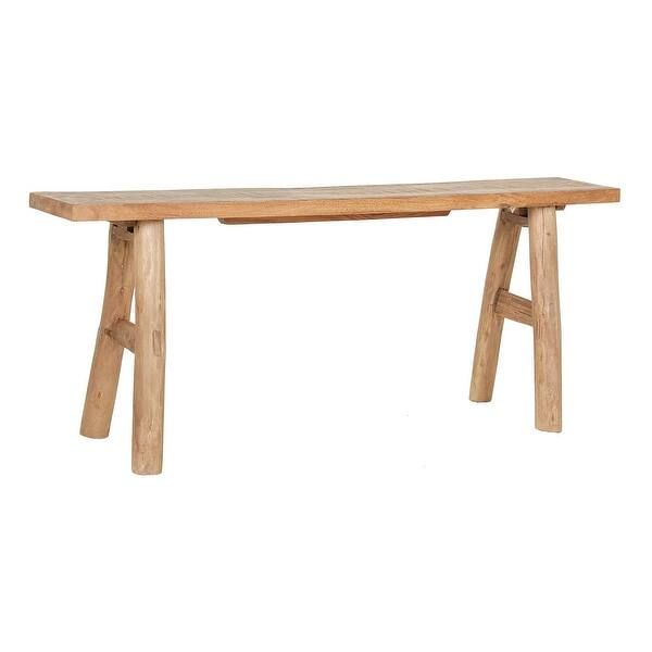 Solid Acacia Wood Bench - Overstock - 36104185 | Bed Bath & Beyond