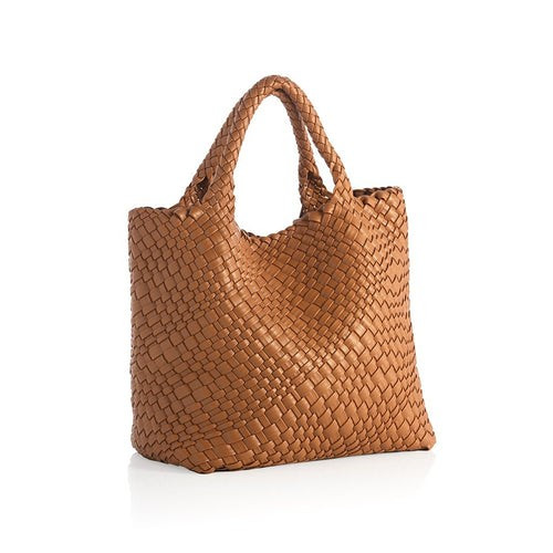 Blythe Woven Mini Tote,Tan | Shiraleah