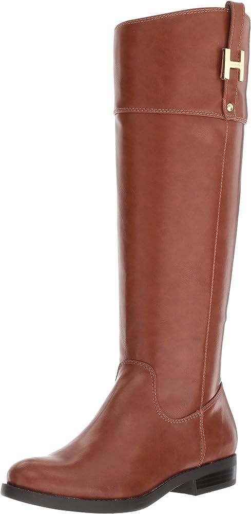 Amazon.com | Tommy Hilfiger Women's SHYENNE Equestrian Boot, Brown, 7.5 | Knee-High | Amazon (US)