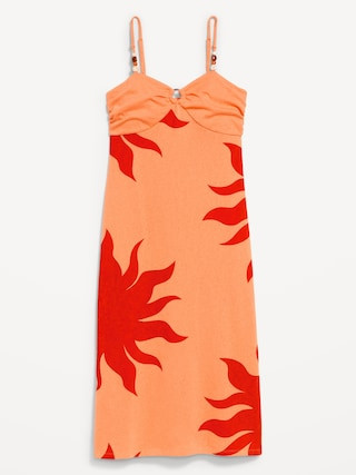 Beaded-Strap Beach Midi Dress | Old Navy (US)