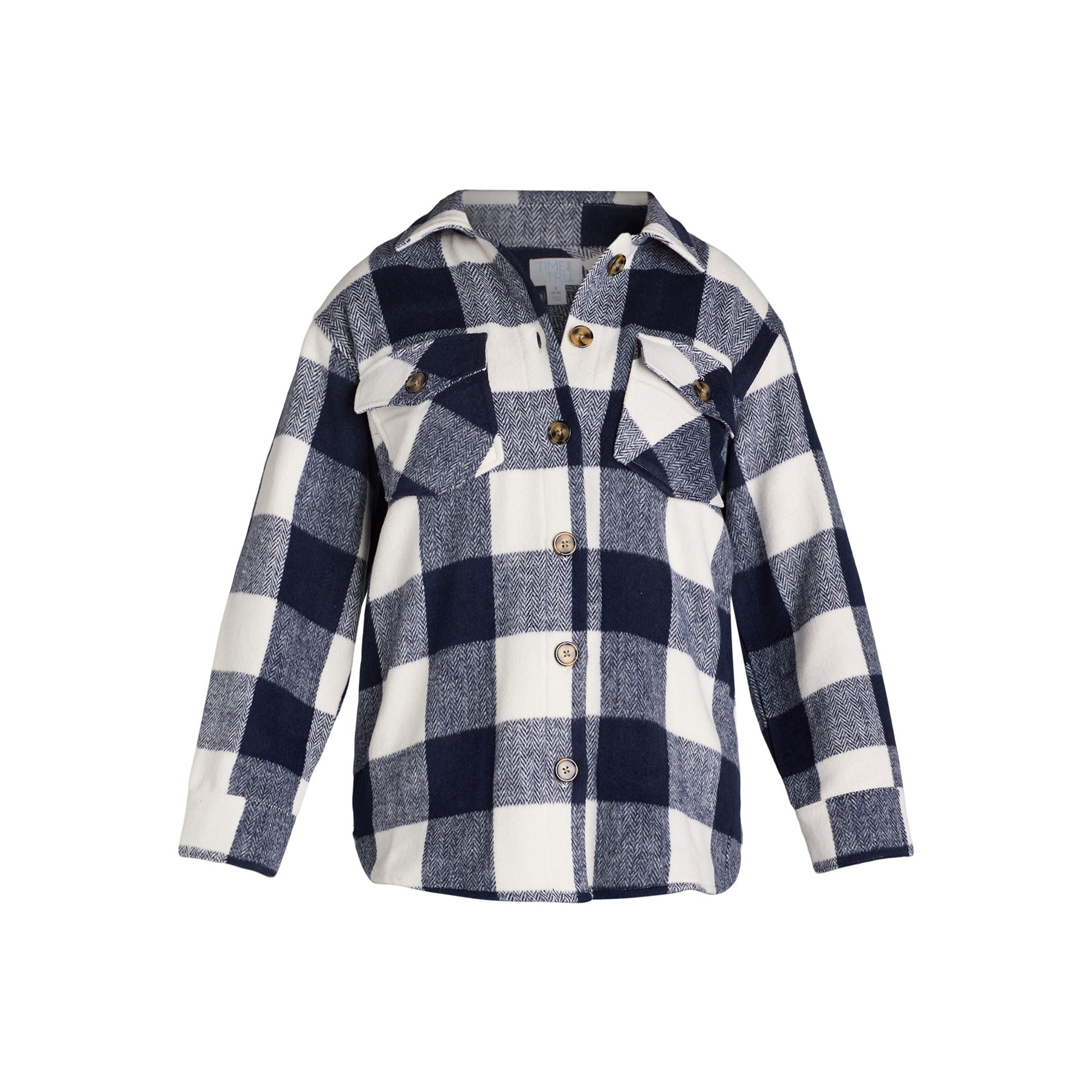 Time and Tru Women's Button Front Shacket, Sizes S-XXXL | Walmart (US)