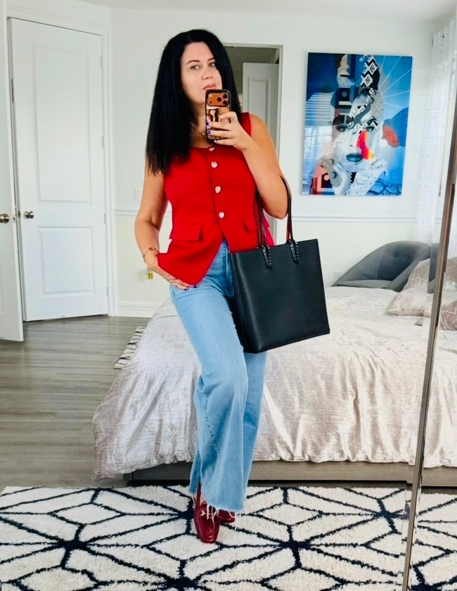 🍁What are you wearing this weekend? Show your look in comments 👇 

🍁Keeping it casual and sharing my outfit details:

1) My vest comes in few colors. Love the button details 👉 https://bit.ly/4qrOvBW
2) Rag & Bone jeans on amazing sale 👉 https://bit.ly/4761e4v
3) My favorite mules 👉 https://bit.ly/4oxWiMy
4) Louboutin tote 👉 https://bit.ly/43u5TMj

#LTKSaleAlert #LTKFindsUnder100 #LTKSeasonal