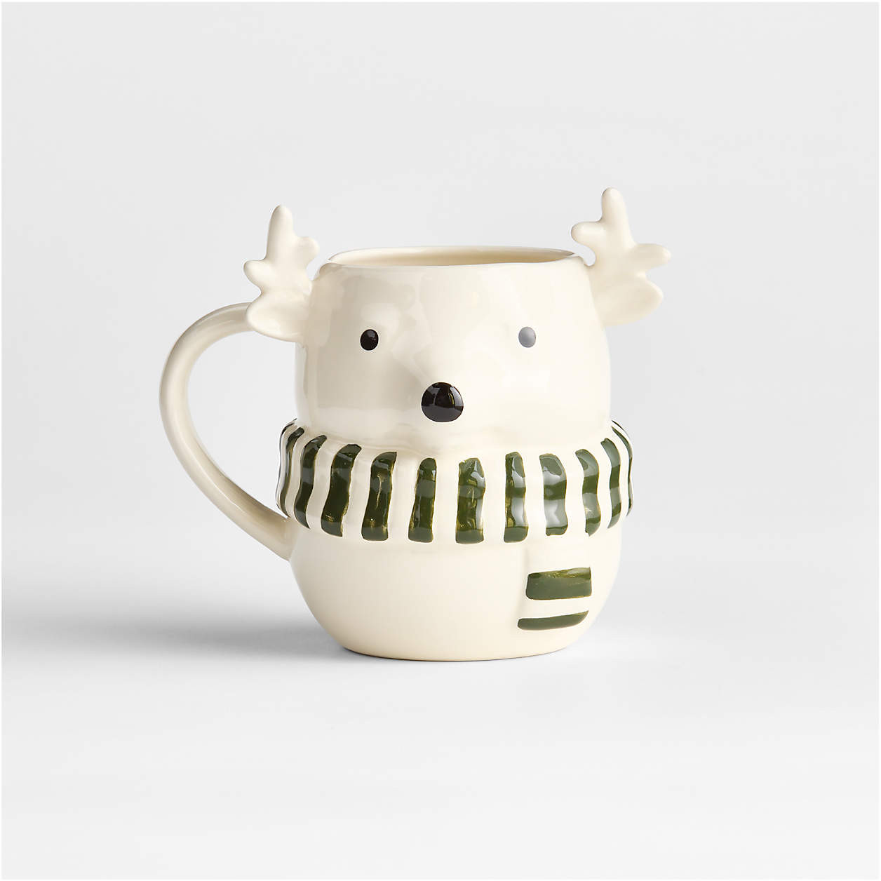 Snowy Reindeer 12-oz. Holiday Mug + Reviews | Crate & Barrel | Crate & Barrel