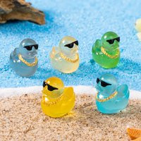 10/20pcs Glow in The Dark Mini Ducks, Luminous Tiny Resin Duck Figures for DIY Fairy Garden Micro Landscape Aquarium Decor | AliExpress (US)