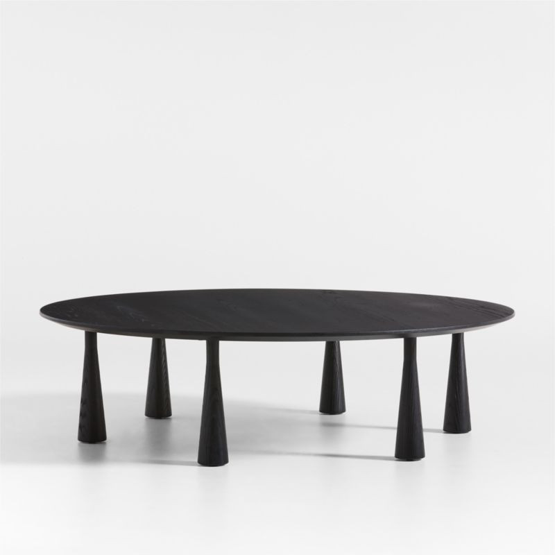 Repaso Ebonized Ash Wood 48" Round Coffee Table + Reviews | Crate & Barrel | Crate & Barrel
