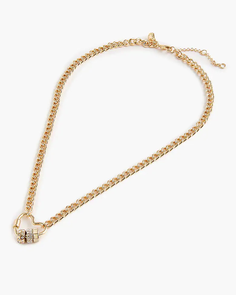 Heart carabiner charm necklace | J.Crew Factory