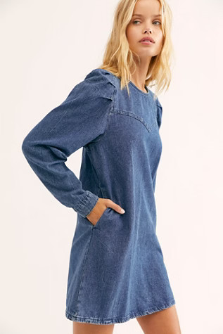 Self Control Denim Mini Dress | Free People (Global - UK&FR Excluded)