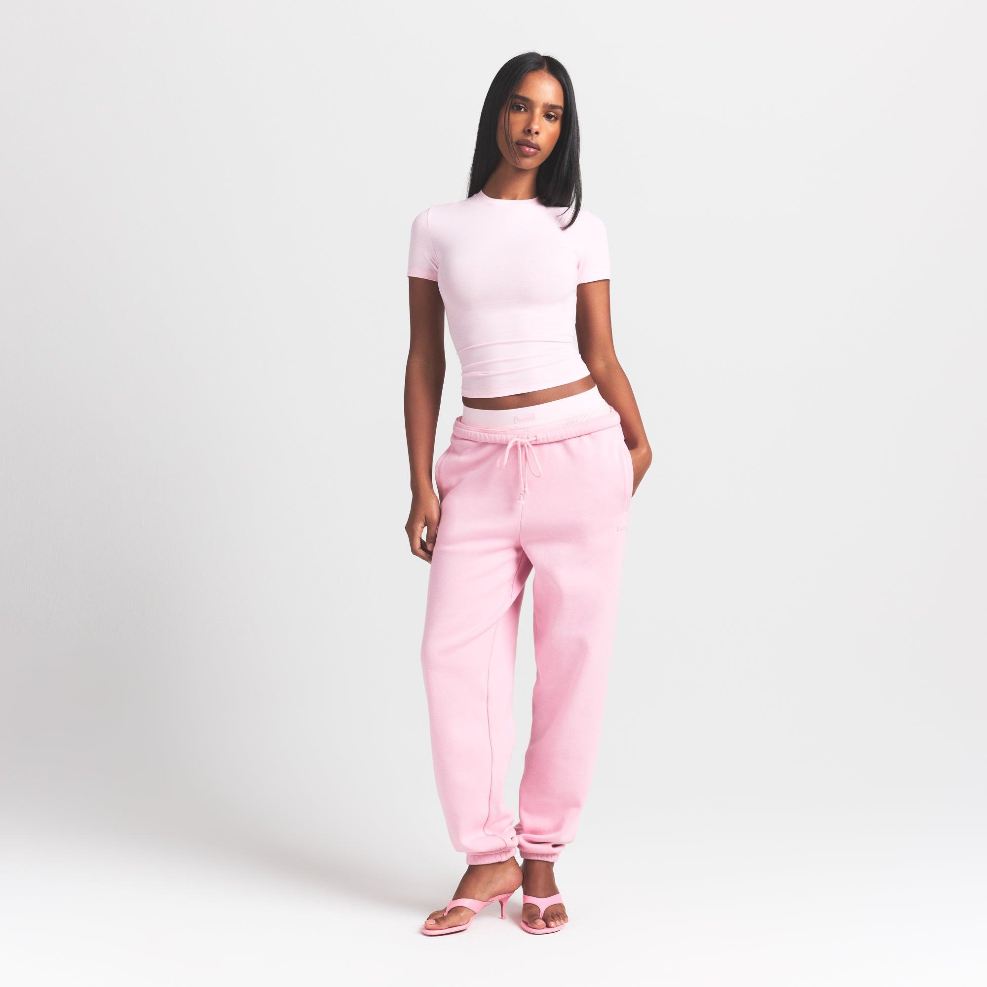 SKIMS T-Shirt | Pink | Small | Cotton Rib | SKIMS (US)