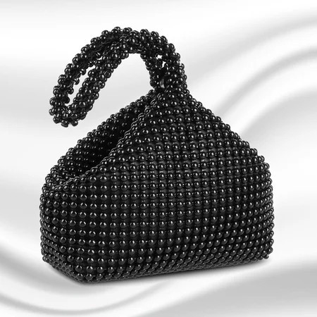 Women's Beaded Clutch Evening Bags Sparkly Glitter Triangle Purse for Lady Girl Bride Party Prom Cocktail Wedding | Walmart (US)
