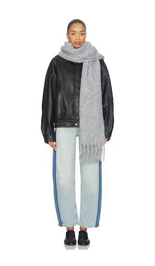 Cozy Solid Scarf in Heather Grey | Revolve Clothing (Global)