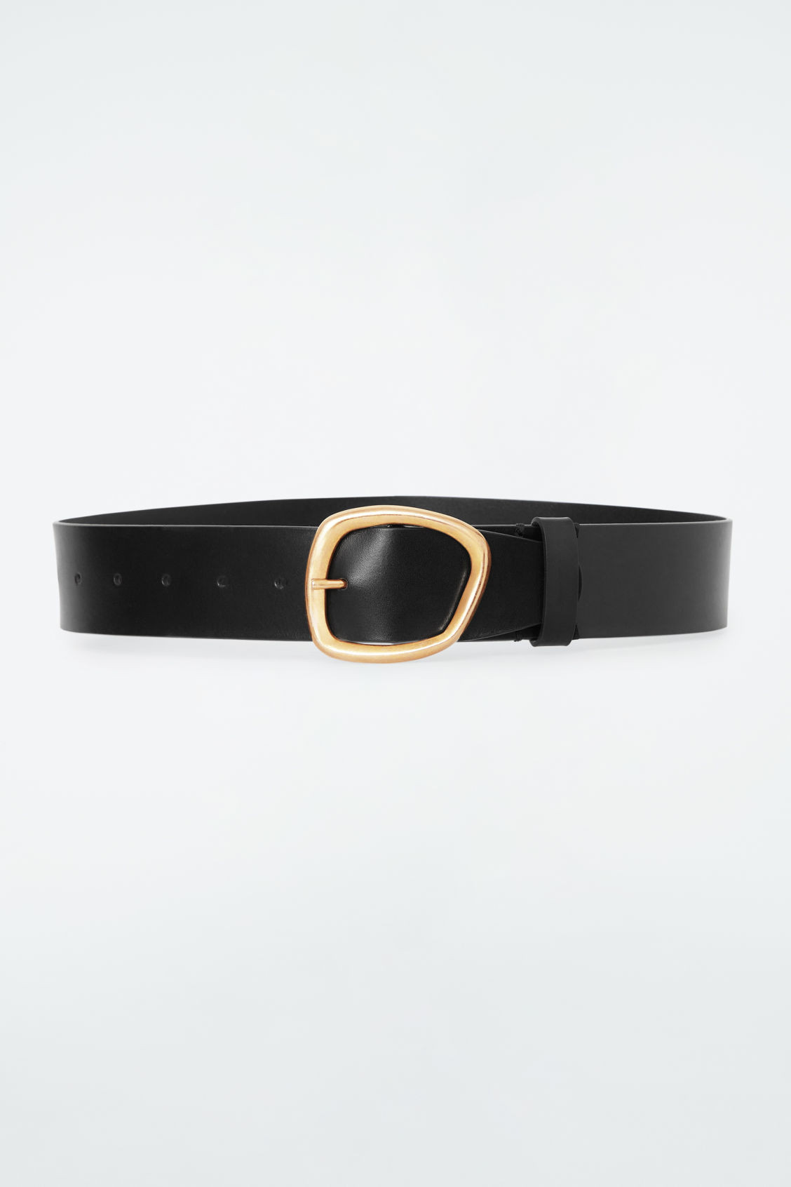 ASYMMETRIC-BUCKLE LEATHER BELT | COS (US)