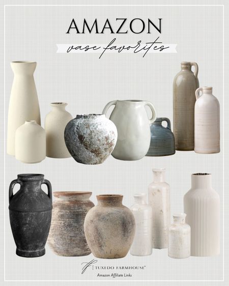 Amazon - Vase Favorites

A collection of stylish neutral vases to accent your space!

Seasonal, summer, home decor, vases, ceramics, pottery, rustic, vintage, modernn

#LTKFindsUnder50 #LTKSeasonal #LTKHome