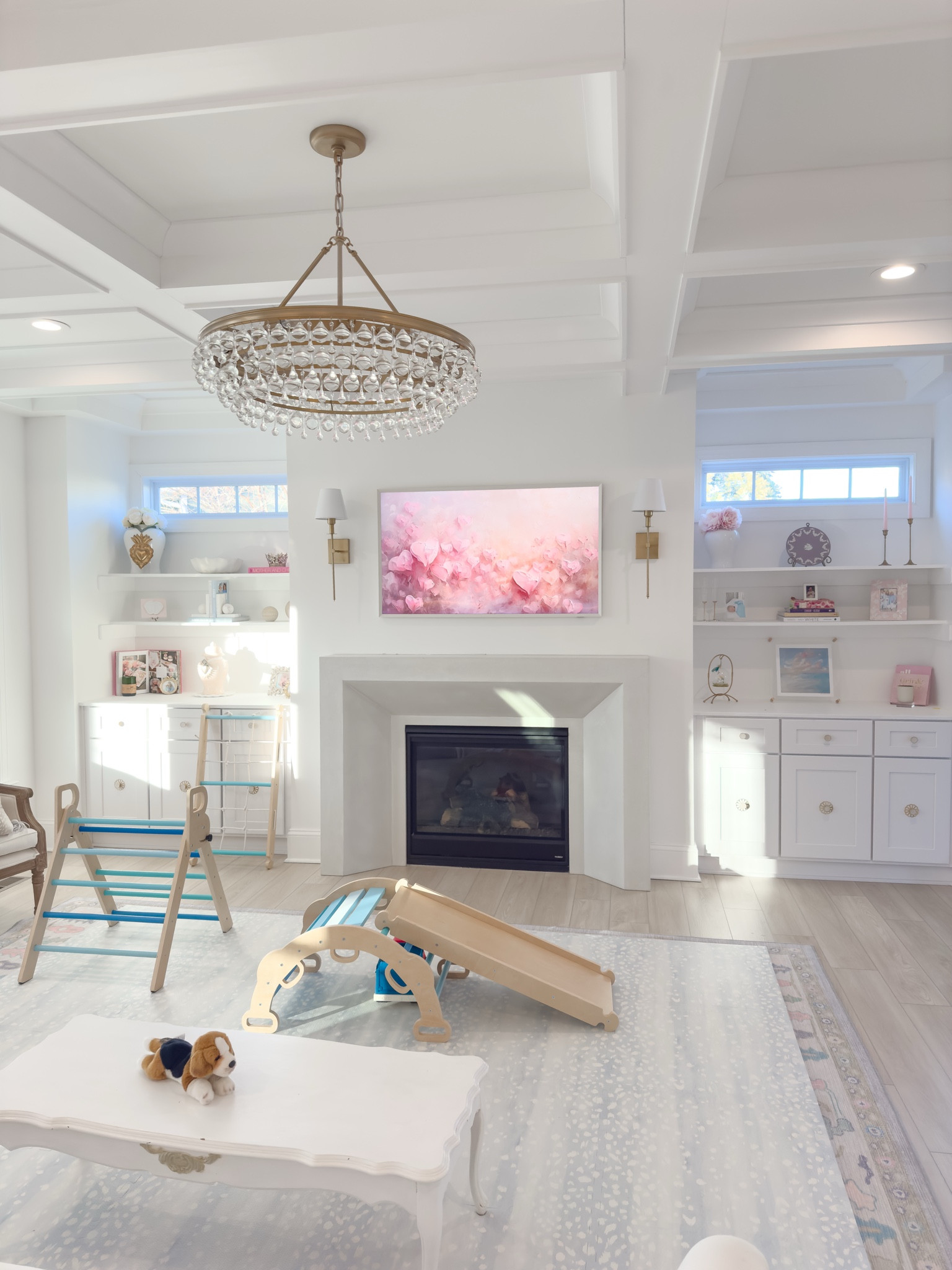 Battery sconce
Frame tv art
Valentine’s day 
Cast stone fireplace
Crystorama calypso chandelier
Gold chandelier
White and gold decor
Kids montessori play gym
House of noa playmat


#LTKFindsUnder100 #LTKHome #LTKFindsUnder50