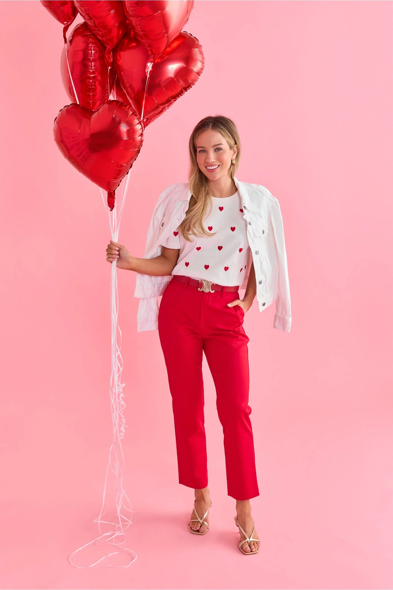 Wren Red Tailored Capri Pants | Avara