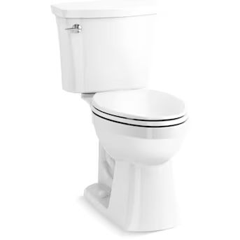 KOHLER Elliston White Elongated Chair Height 2-piece WaterSense Soft Close Toilet 12-in Rough-In ... | Lowe's