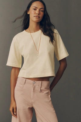 The Corey Short-Sleeve Boxy Tee by Maeve | Anthropologie (US)