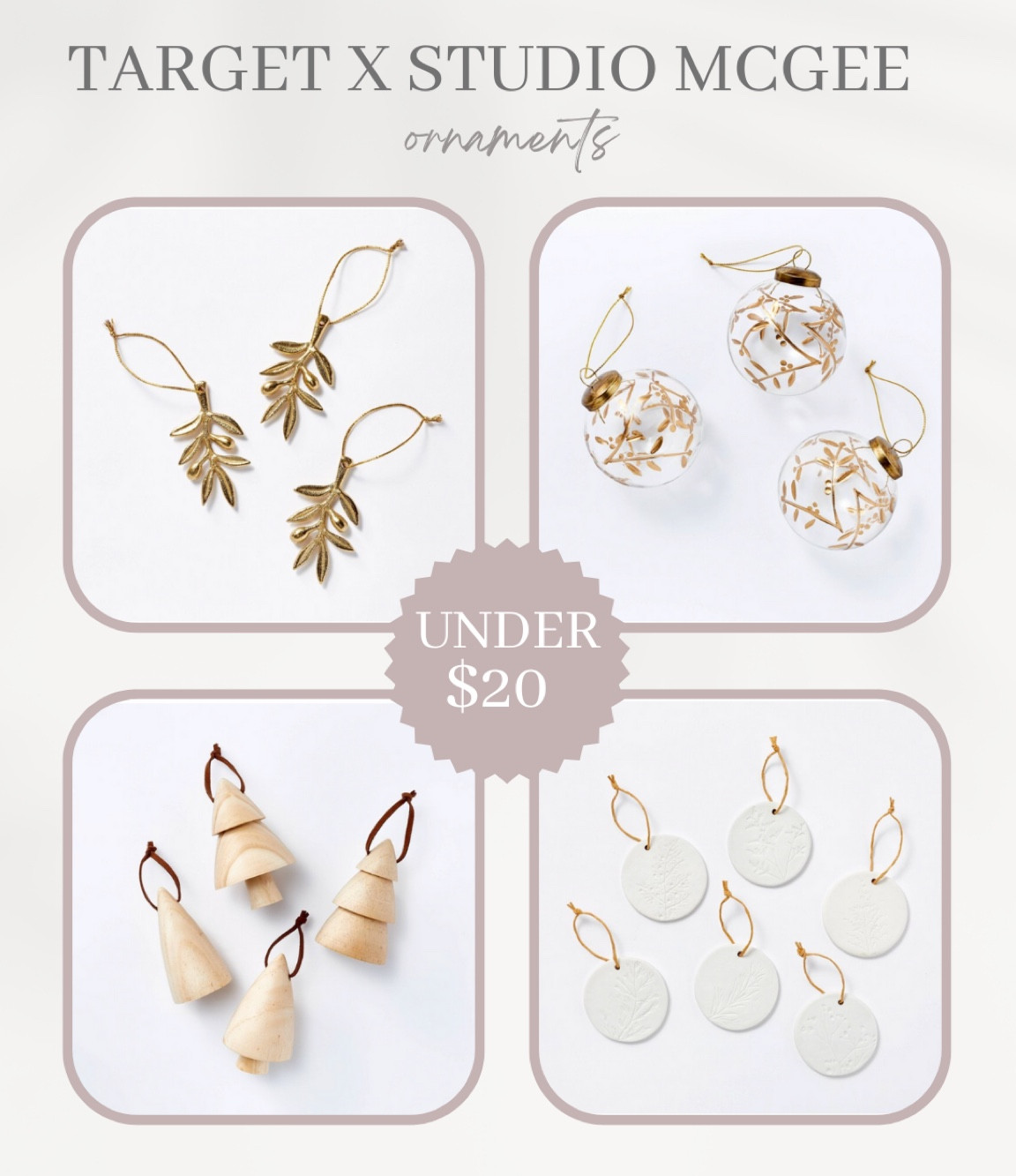 Target x studio mcgee, holiday decor, Christmas decor, home decor, Christmas tree decor, ornaments, wooden tree, brass ornaments, tree topper 

#LTKSeasonal #LTKhome #LTKHoliday