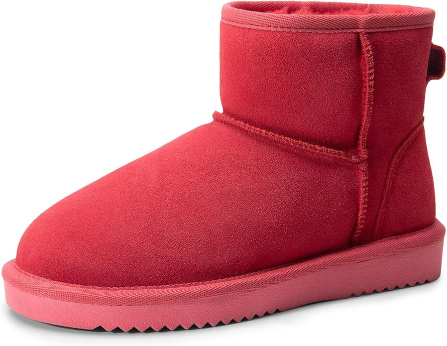 DREAM PAIRS Snow Boots for Women Genuine Suede Faux Fur Lining Classic Water Resistant Anti-Slip ... | Amazon (US)