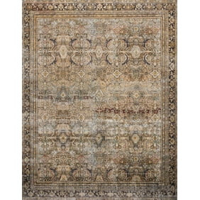 Loloi II Layla Printed Oriental Distressed Olive / Charcoal Area Rug | Walmart (US)