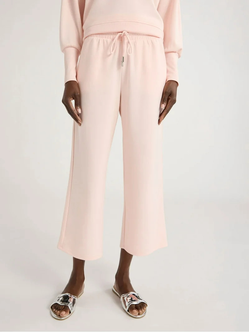 Scoop Women's and Women's Plus Ultimate ScubaKnit Cropped Sweatpants, Sizes XS-4X | Walmart (US)