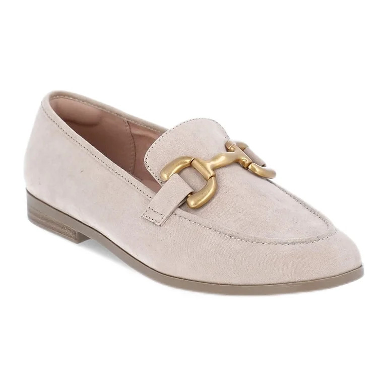 Time and Tru Women's Faux Leather Buckle Loafers | Walmart (US)