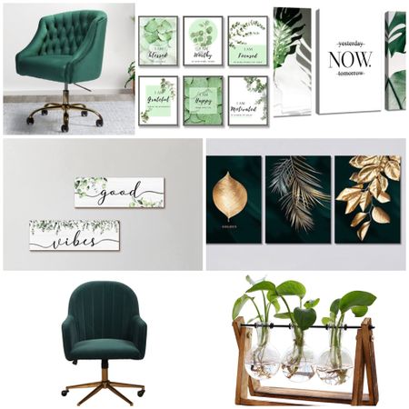 Green office decor for those looking for the soothing earthy touch to the office for a peaceful environment!! #officedecor #amazonofficedecor #walmart #officechairs #walldecor

#LTKSale #LTKsalealert #LTKhome