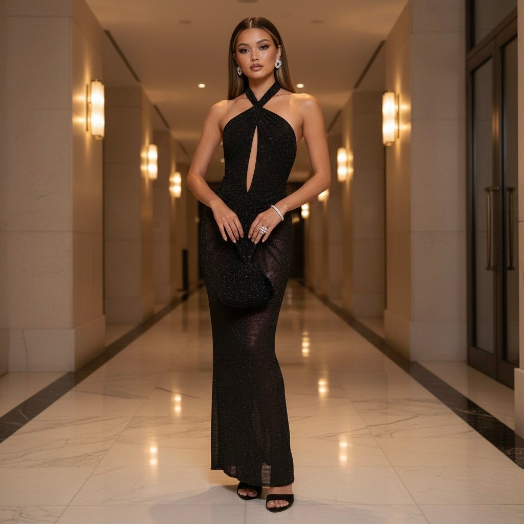 Elegant black evening dress moment 🖤
Wearing a size small — this is one of those dresses that works for date night, cocktail parties, weddings, or any elevated dinner where you want to feel confident but effortless. The cut is flattering, the fabric has a subtle shimmer, and it photographs beautifully in low light.

Styled with simple heels and statement earrings so the dress stays the focus. If you’re looking for a timeless black dress you’ll actually rewear, this one’s it.

Size reference: wearing size S
Shoe size: 8 (women’s)
Perfect for winter events now + spring weddings later.

#LTKBeauty #LTKPetite #LTKWedding