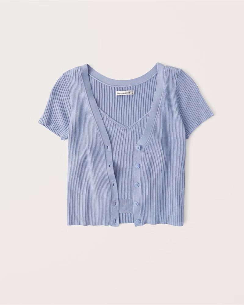 Tank and Short-Sleeve Cardigan Set | Abercrombie & Fitch (US)