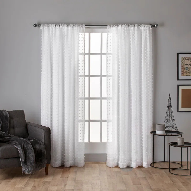 Joss & Main Essentials Solid Sheer Rod Pocket Curtain Panels (Set of 2) | Wayfair North America