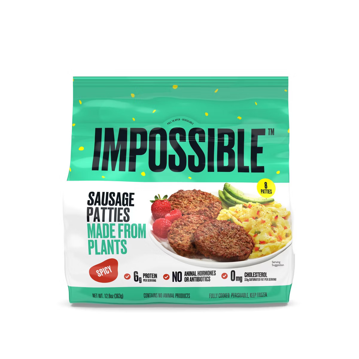 Impossible Plant Based Spicy Sausage Patties - Frozen - 12.8oz/8ct | Target