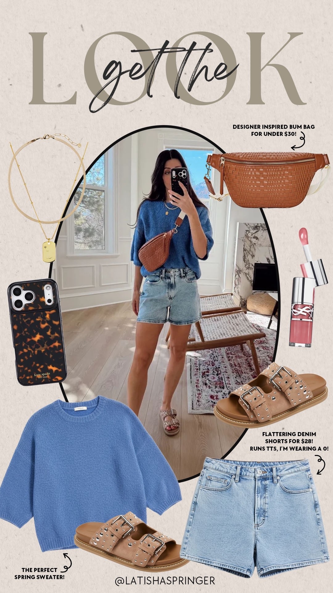 The perfect spring outfit! 

#springstyle

Spring style. Trendy spring style. Target spring sweater. Target denim shorts. Target Birkenstock inspired sandals. Clare v inspired bum bag. Affordable cute spring outfit. Casual spring outfit. Mom spring outfit idea. 

#LTKSeasonal #LTKootd #LTKmomlife