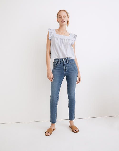 High-Rise Slim Straight Jeans in Wilmore Wash | Madewell