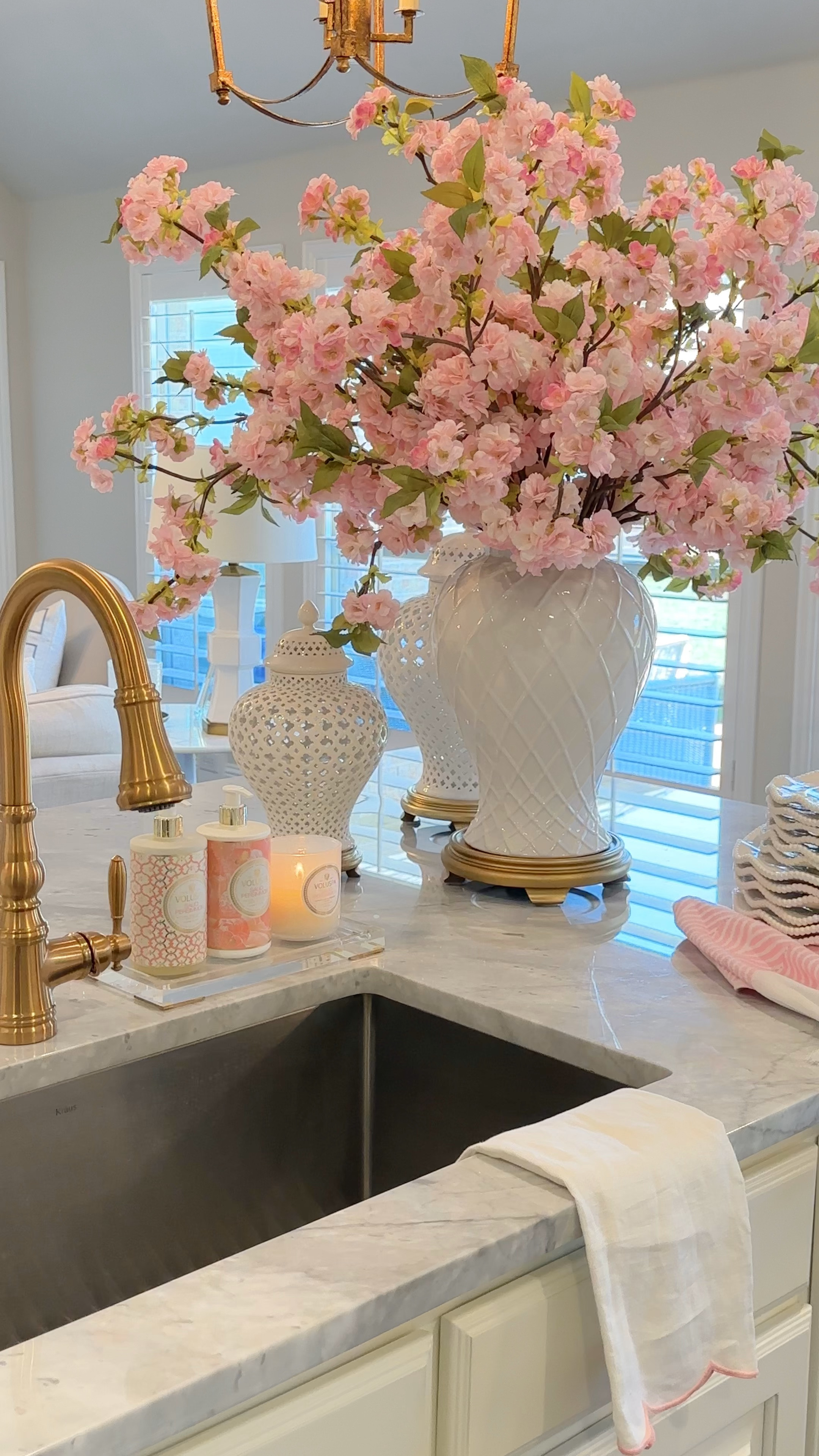 Faux cherry blossom stems spring arrangement 

#LTKHome #LTKSaleAlert #LTKFindsUnder50