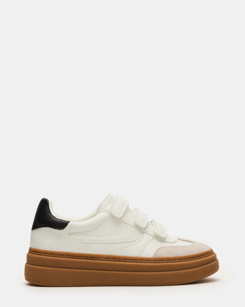 DASH White Multi Low-Top Platform Velcro Sneaker | Women's Sneakers | Steve Madden (US)