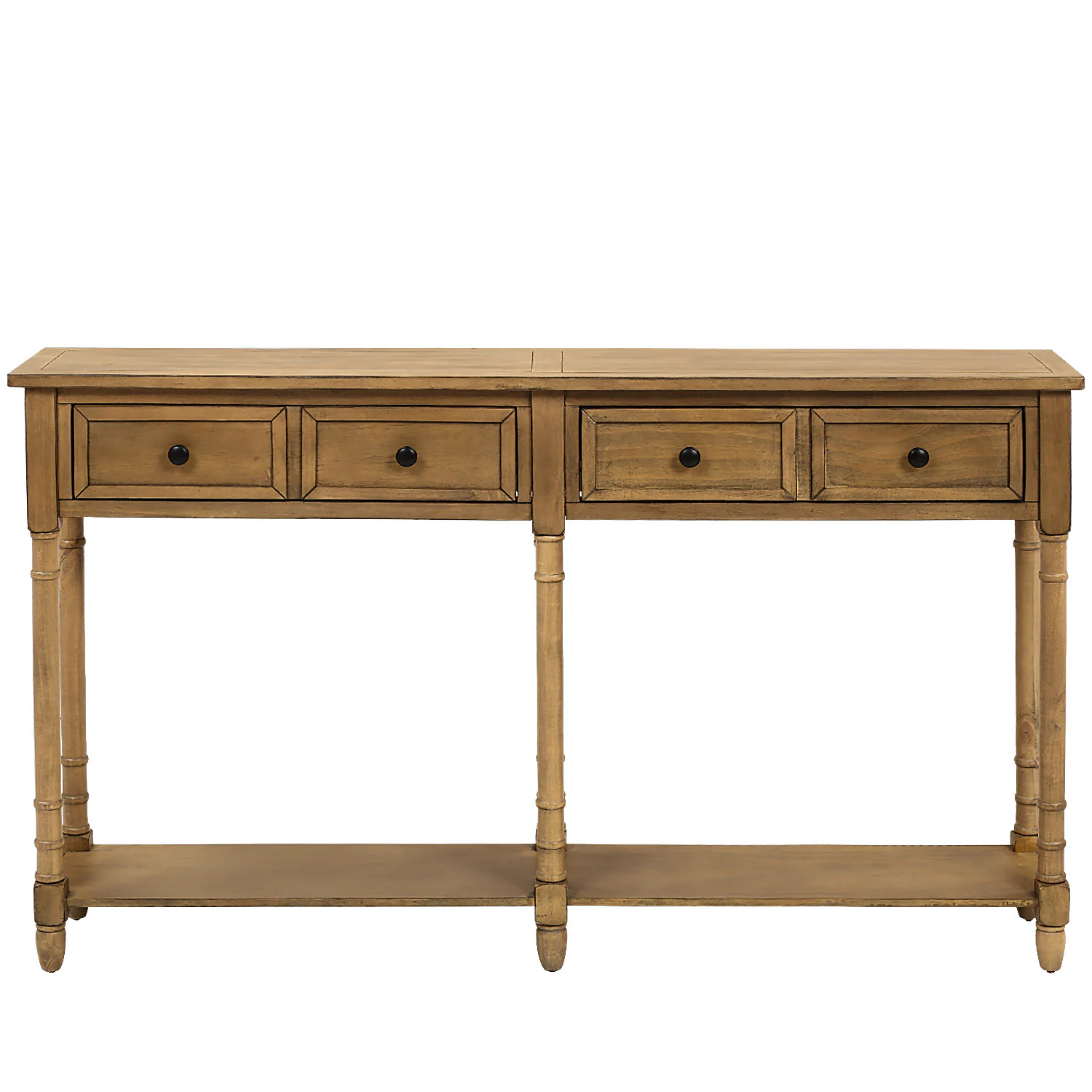 AHIOU HOME Rustic Wood veneer Old Pine Pine 58-in W x 34-in H Console table with Drawers in Brown | ZAAH-CT191266D | Lowe's