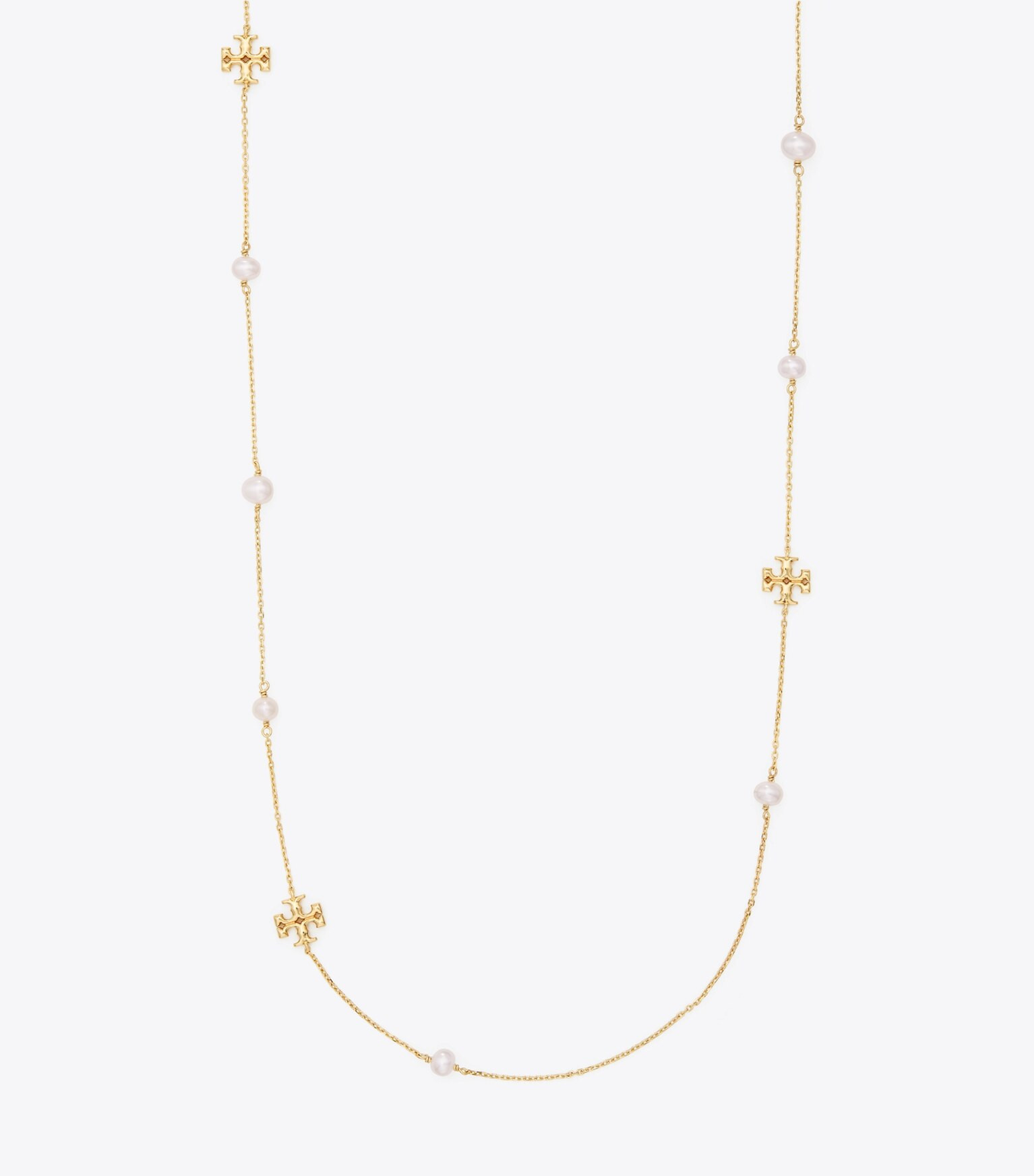 KIRA PEARL DELICATE LONG NECKLACE | Tory Burch (UK)