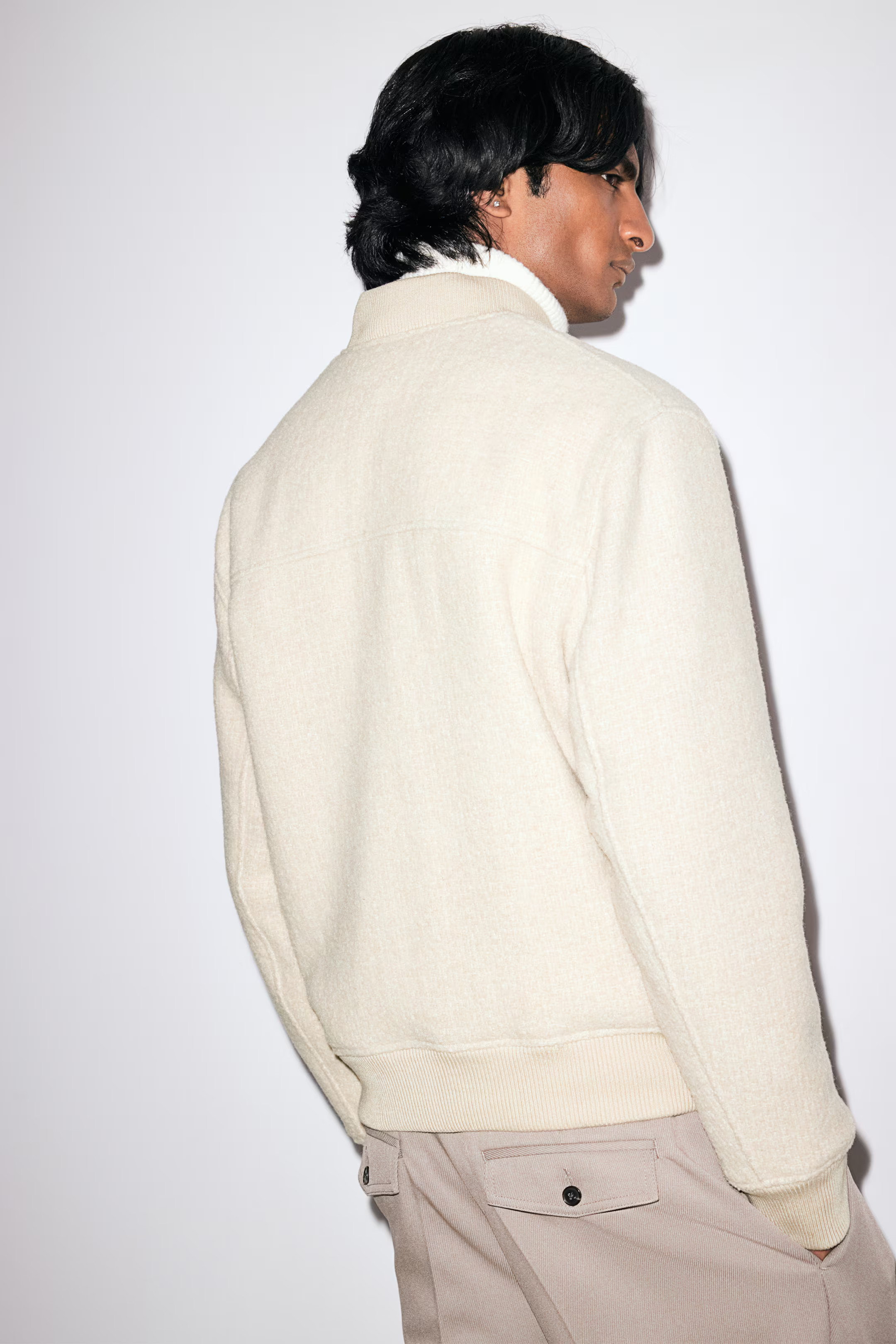 Regular Fit Wool-Blend Bomber Jacket | H&M (US + CA)