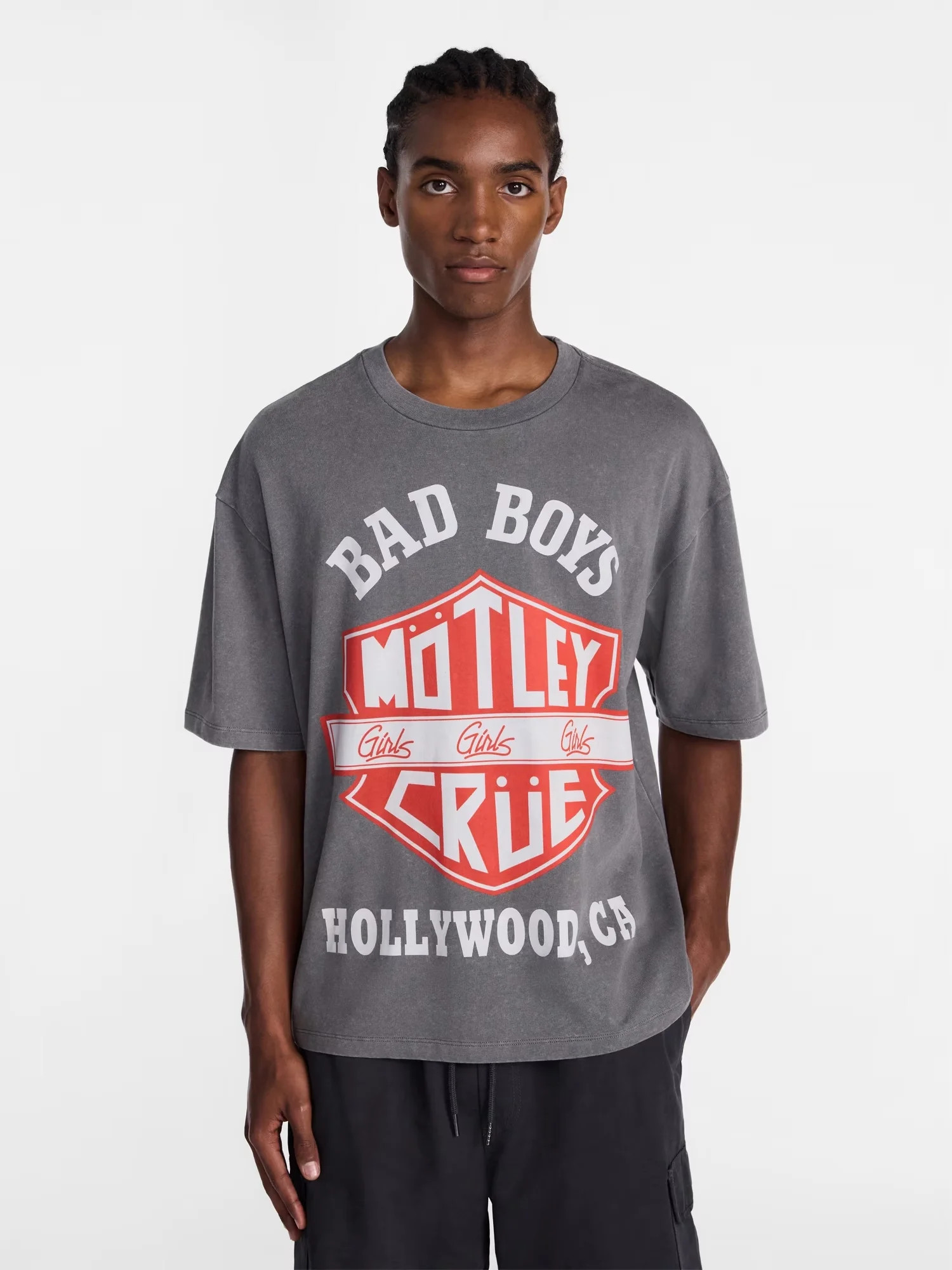 Motley Crue, Men's & Men's and Tall Mineral Wash Boxy Graphic Tee, Sizes XS–5XB & MT-4XLT | Walmart (US)