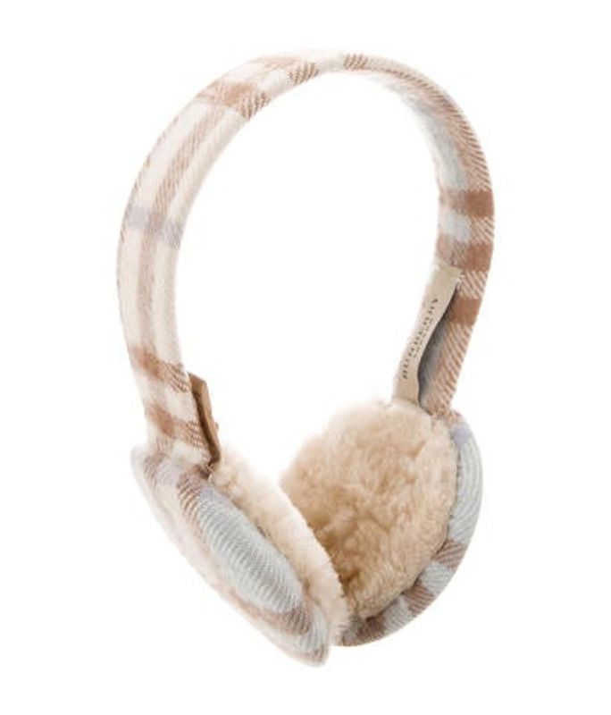 Burberry Nova Check Cashmere Earmuffs blue Burberry Nova Check Cashmere Earmuffs | The RealReal