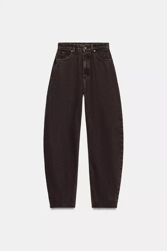 TRF BARREL HIGH-WAIST JEANS | Zara UK