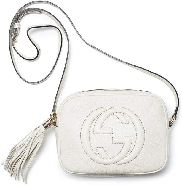 Gucci Soho Leather Disco Bag Mystic White Crossbody Handbag Italy New Leather | Amazon (US)