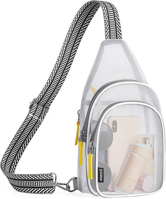 G4Free Clear Bag for Stadium Events Mesh Sling Bag for Women Men Crossbody Transparent Bag for Co... | Amazon (US)