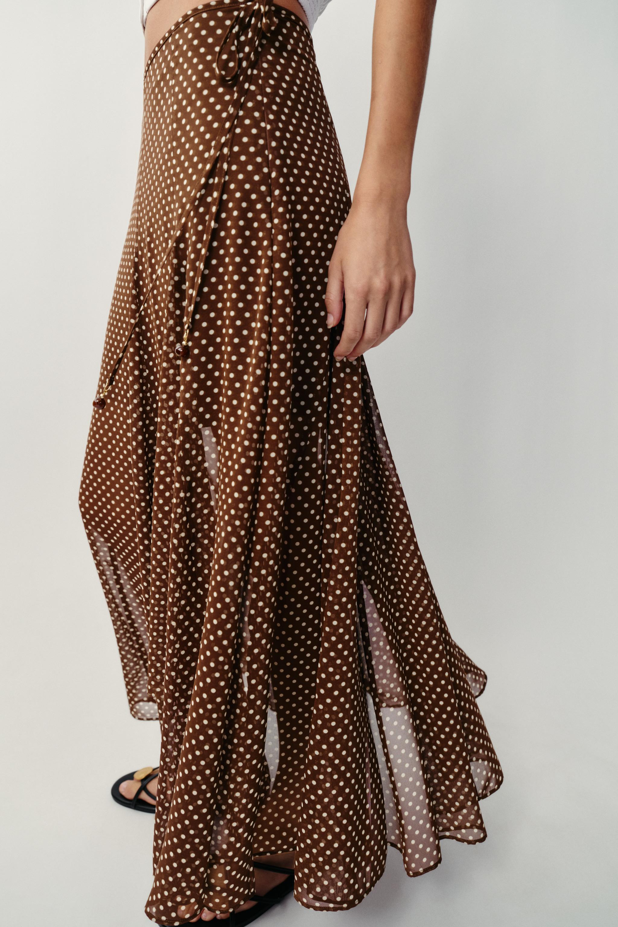 POLKA DOT MIDI SKIRT | Zara US