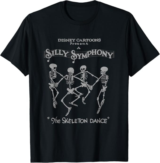 Disney Silly Symphonies The Skeleton Dance Vintage Logo T-Shirt | Amazon (US)
