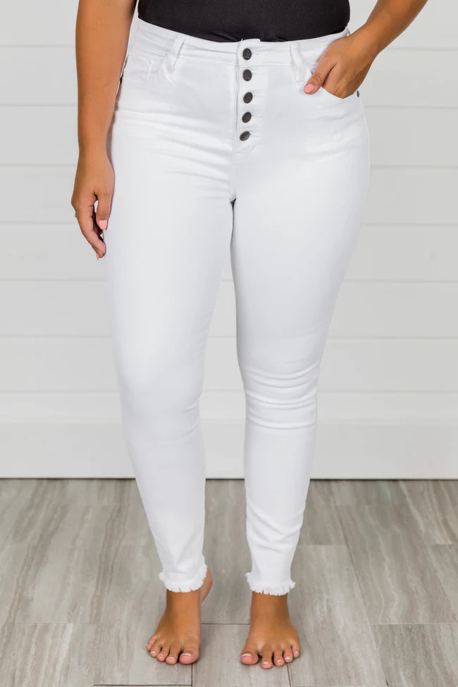 The Chelsie White Jeans | The Pink Lily Boutique
