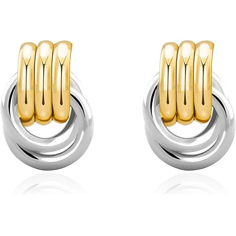 Heaven Mayhem Baby Knot Earrings – Modern Twisted Knot Design – Bold Everyday Jewelry | Amazon (US)