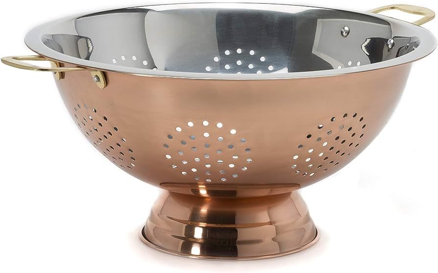 Ecolution Colander, Dishwasher Safe, Perforated Drainer Strainer Plated Exterior, for Pasta, Rice... | Amazon (US)